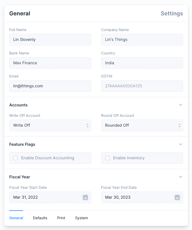 Journal Entry Screenshot